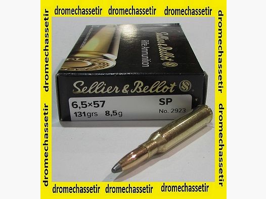 boite de 20 cartouches sellier & bellot , cal 6,5×57, SP 131 grains