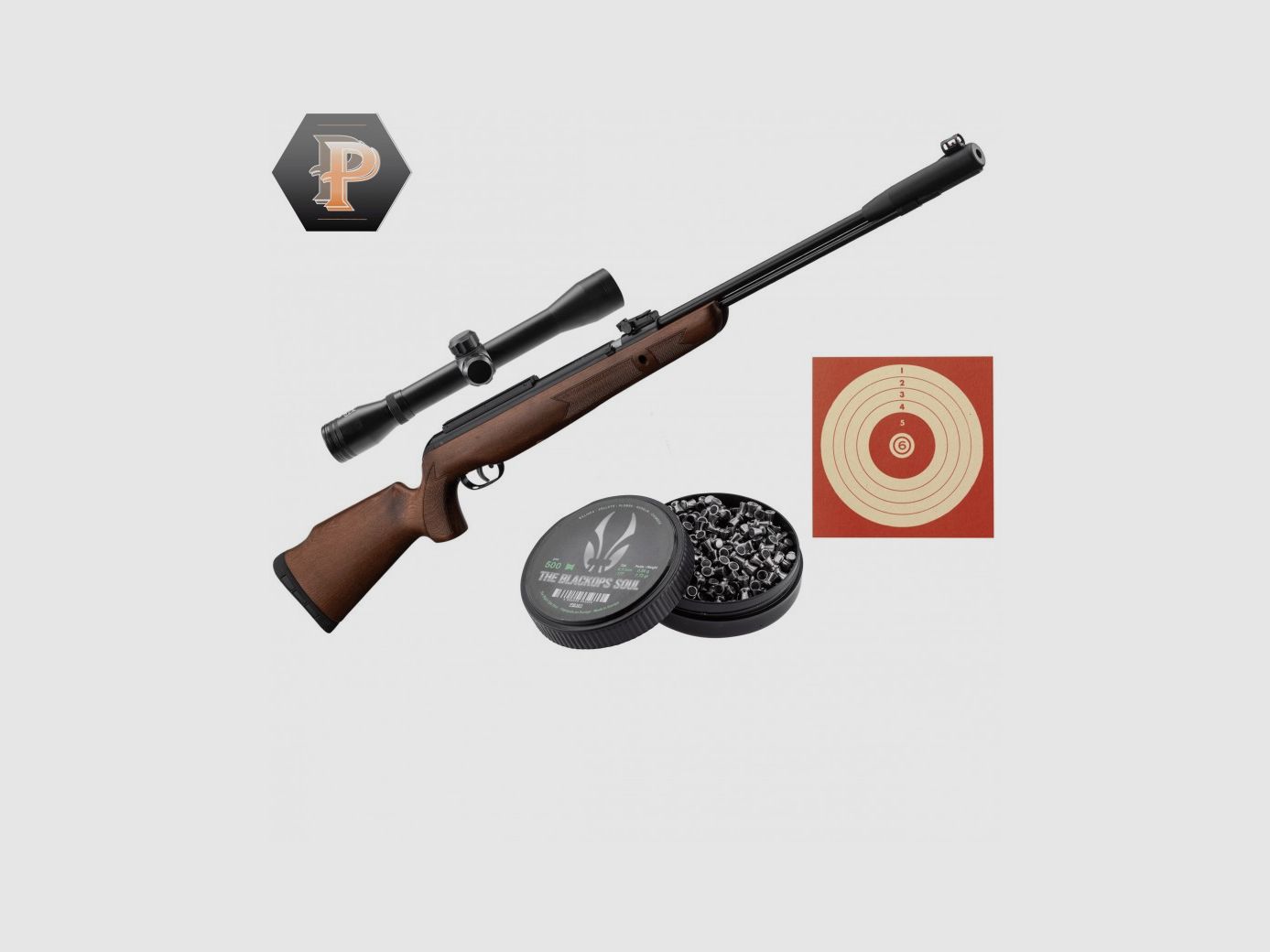 GAMO CFX ROYAL Feststehende Büchse - 19,9J + Diabolos + Zielfernrohr + Ziele, Bild 5 von 5