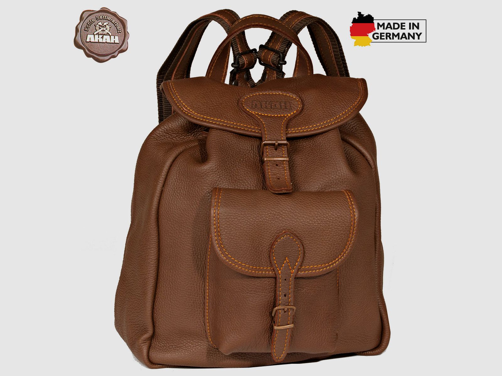 Ladies backpack made of elk leather