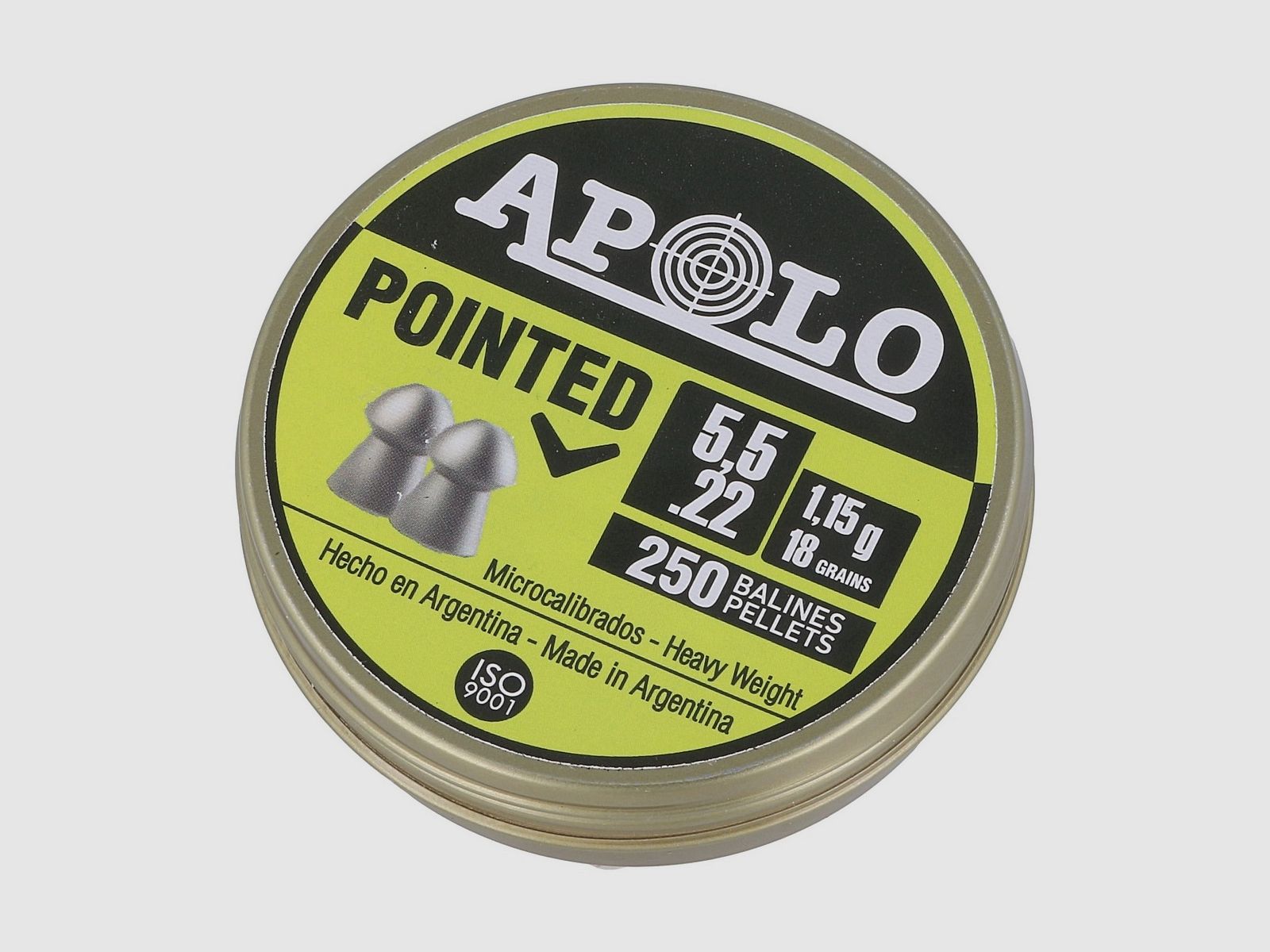 Apolo Pointed pellets 5.52 mm, 250 pcs., image 1 of 3