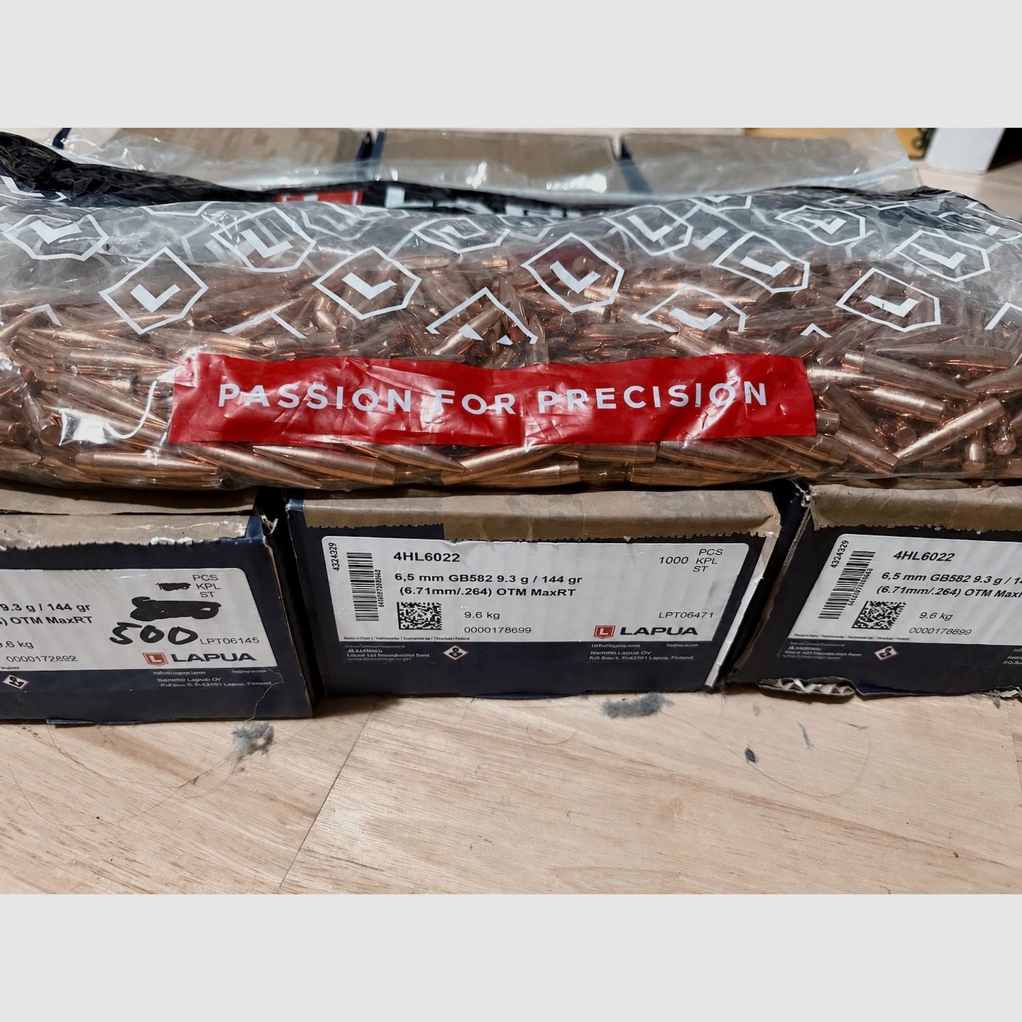 2x 1.000 sztuk pocisków Lapua MaxRange Target 144 gr .264 / 6,5 mm 6.5 Creedmoor MaxRT GB582