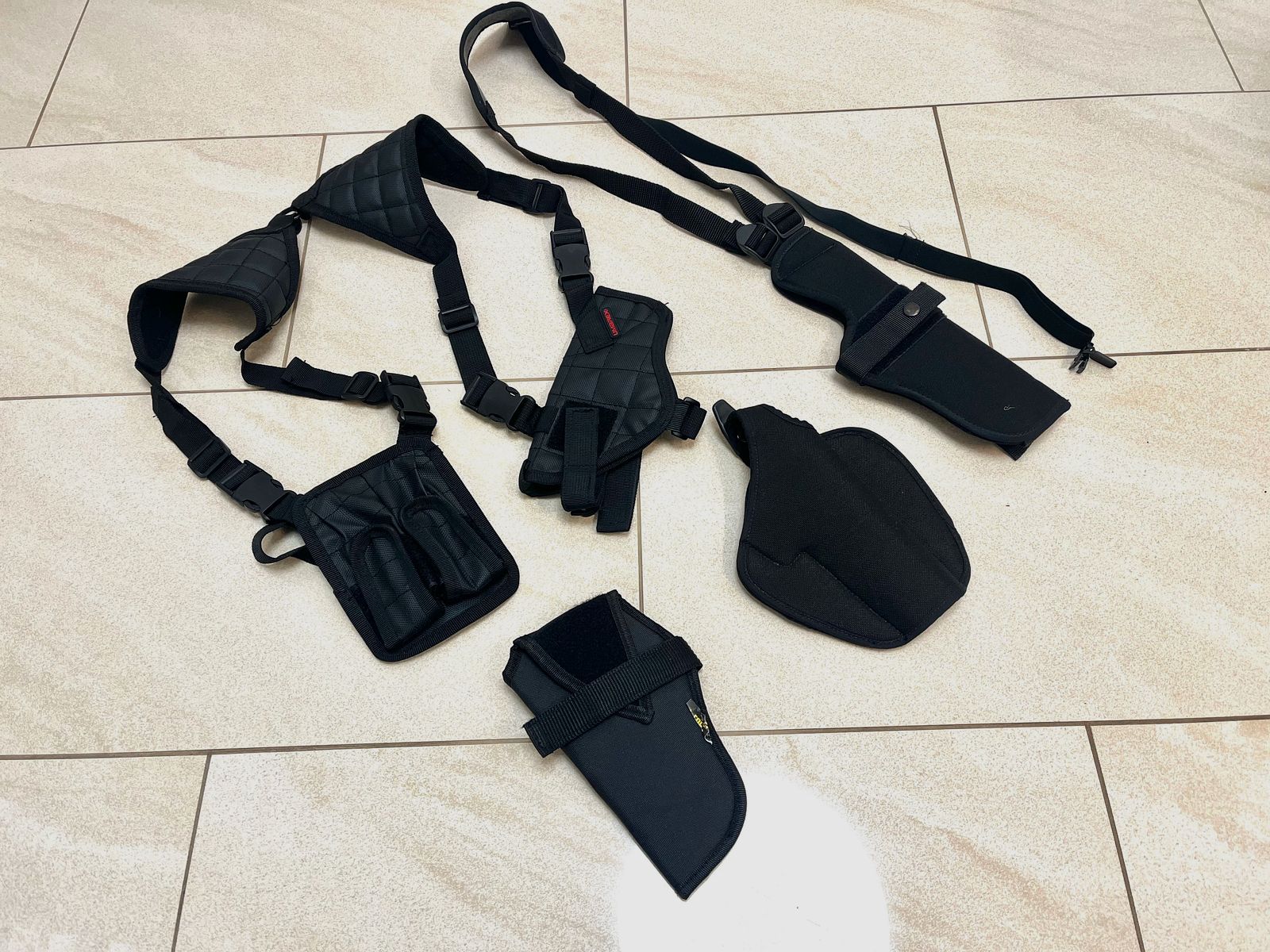 ••• Holster - Lot / 4x Cordura - Pistol holster •••