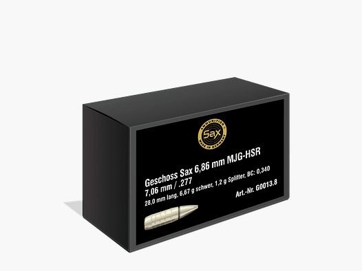 Proiettili Sax MJG- HSR 6,86 mm / .270, 6,67g / 102,93gr