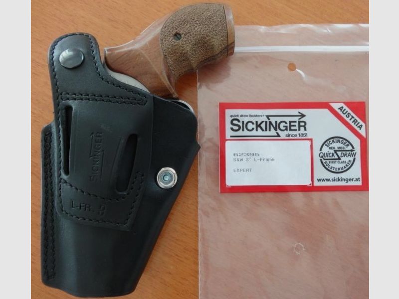 Holster EXPERT noir Sickinger Sickinger pour revolver S&W 3" L-Frame