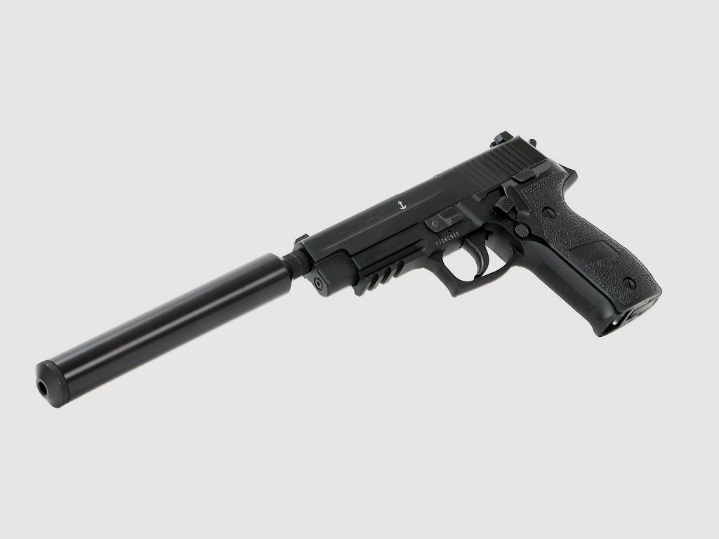 SchalldĂ¤mpferadapter fĂĽr CO2 Pistolen Sig Sauer P226, Kaliber 4,5 mm Diabolo
