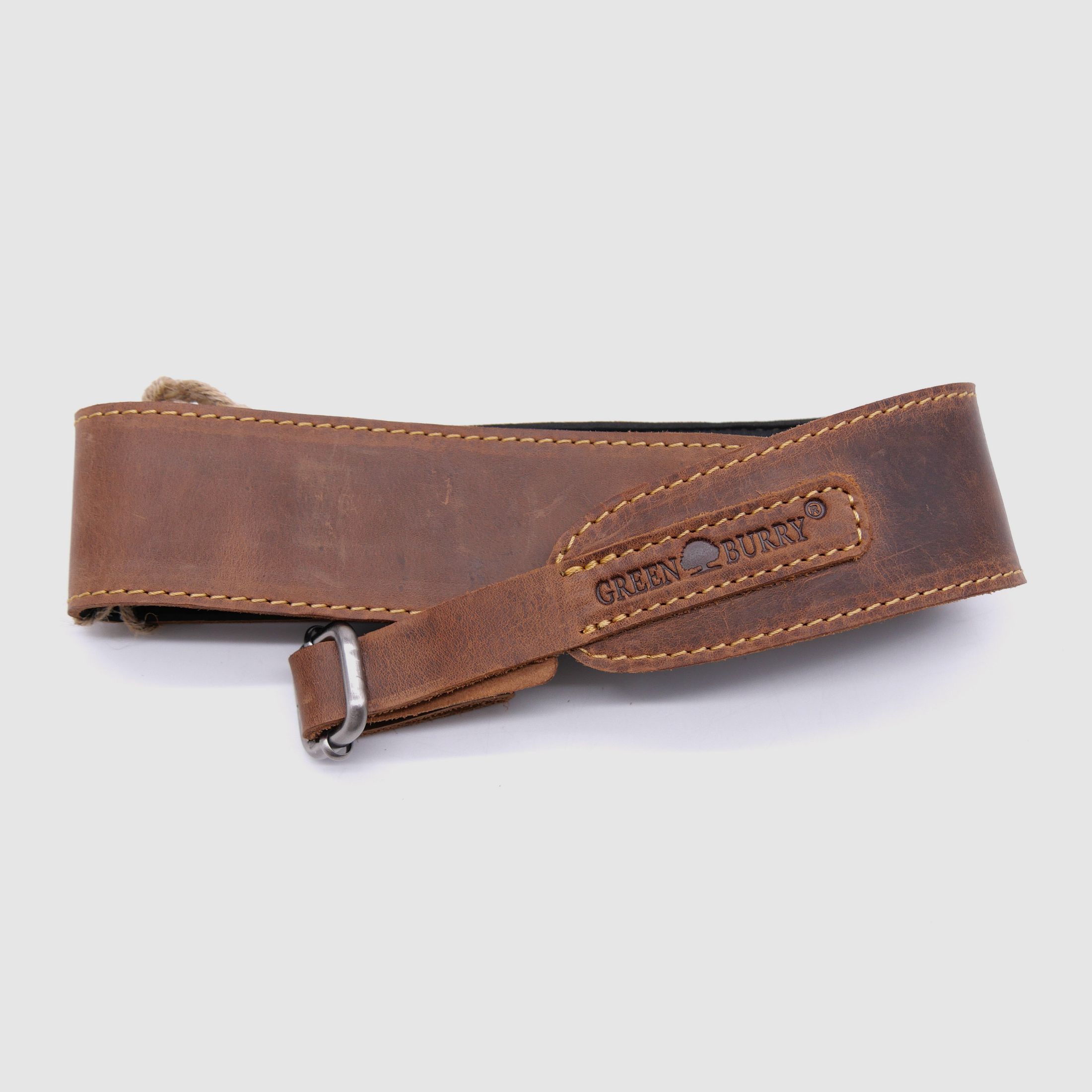 Greenburry Leder Gewehrgurt Gewehrriemen braun Vintage GS 4 1597-25