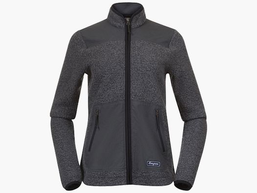 Bergans Nordmarka ReWool Pile Midlayer Jacket Women Solid Dark Grey/Dark Shadow Grey S