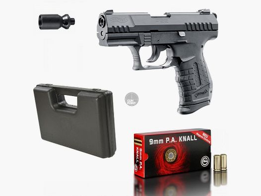 SET !!! Schreckschuss - Pistole - Walther P22 - 9 mm P.A.K. inkl. Koffer & 50 Schuss Munition