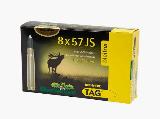 8x57 IS TAG bleifrei 11,3g/175grs. Brenneke