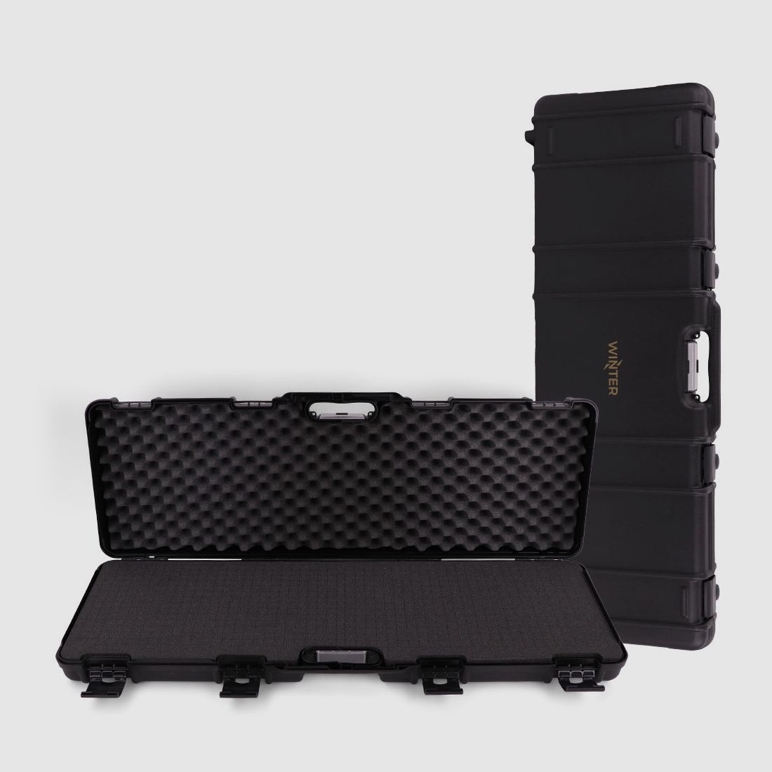 Winter Gewehrkoffer W10 103 cm für 1 Langwaffe – PP Kunststoff, 4 Push-Pull Verschlüsse, Raster (Night)