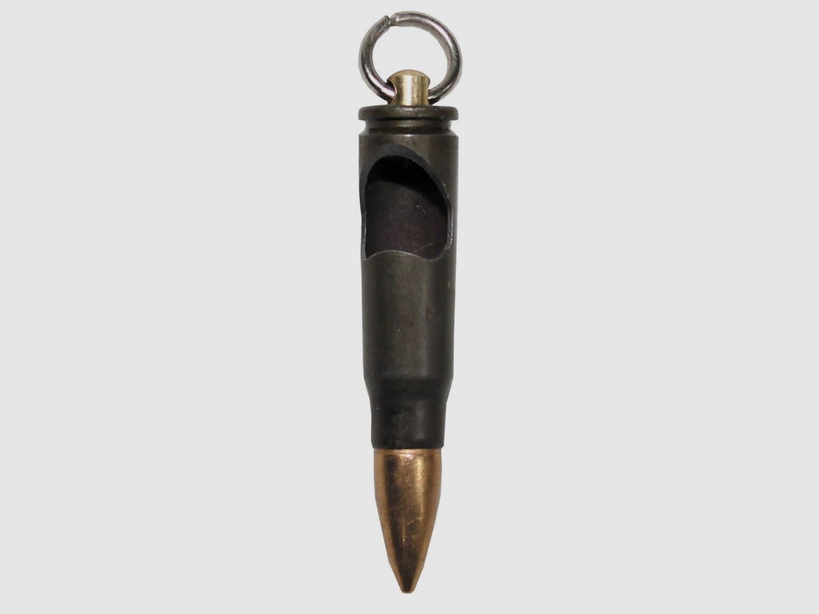 Schlüsselanhänger AK47 Patrone mit Flaschenöffner Messing