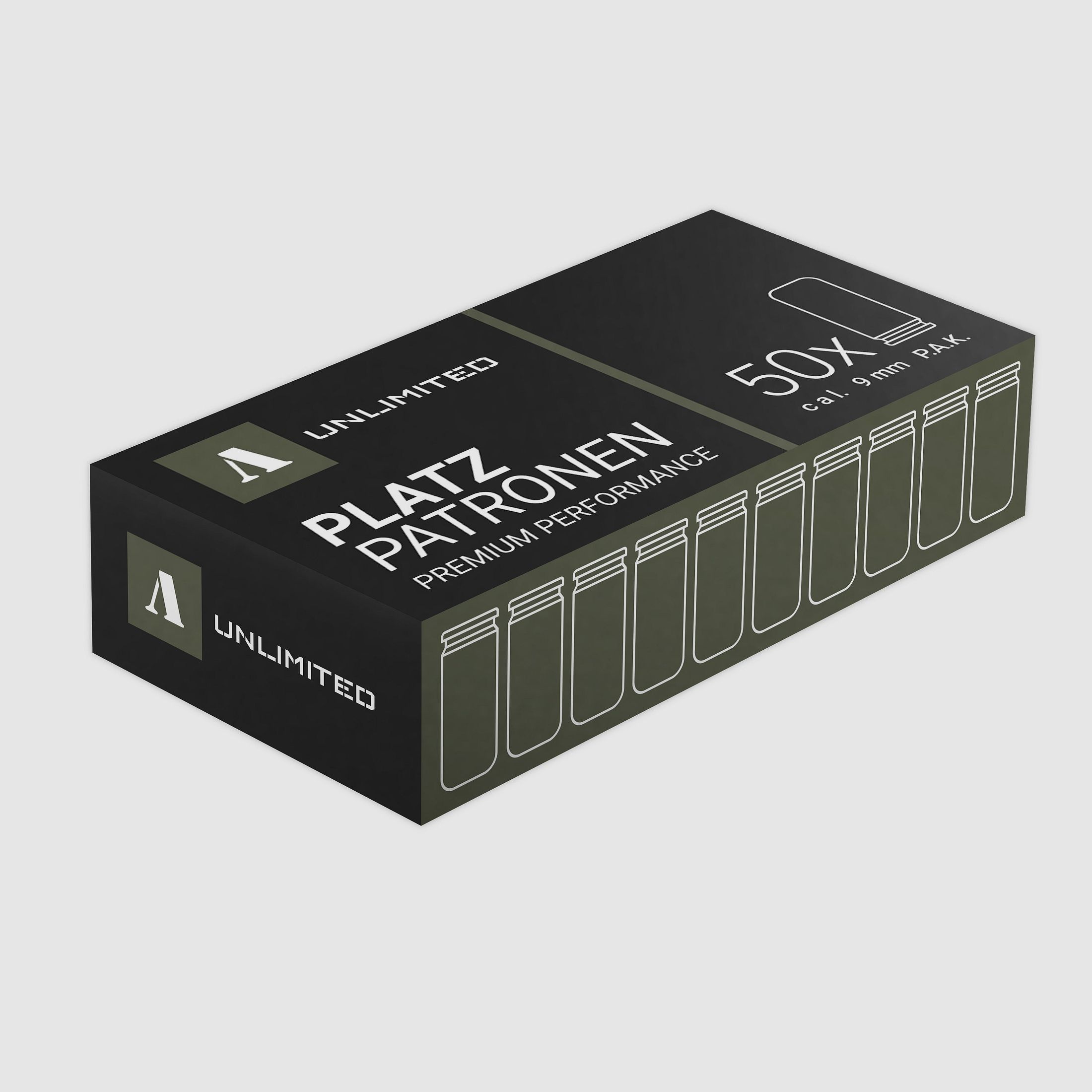Platzpatronen Premium Perfomance cal. 9mm P.A.K 50 Stück