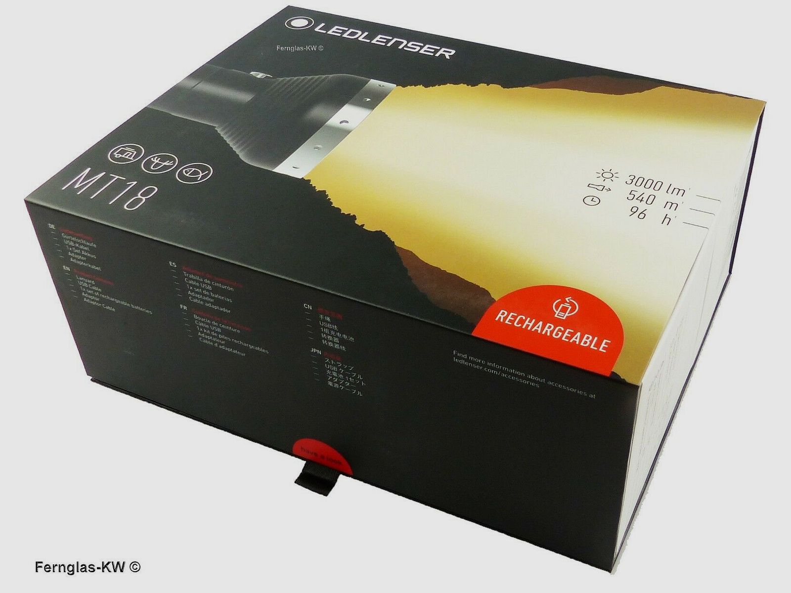 Ledlenser 500847 Geschenk Box LED Akku Taschenlampe MT18 Leuchtkraft 3000 Lumen