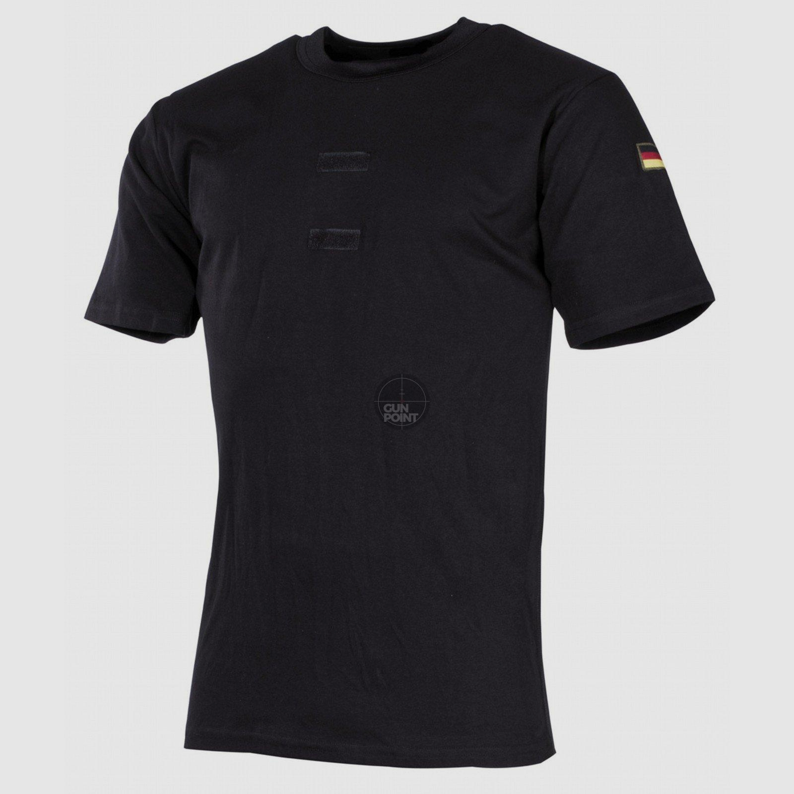 camiseta interior tropical BW, negra, con velcro, insignia nacional