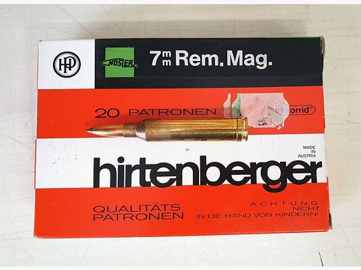 Ammunition Hirtenberger 7mm Rem Mag Nosler 140grs