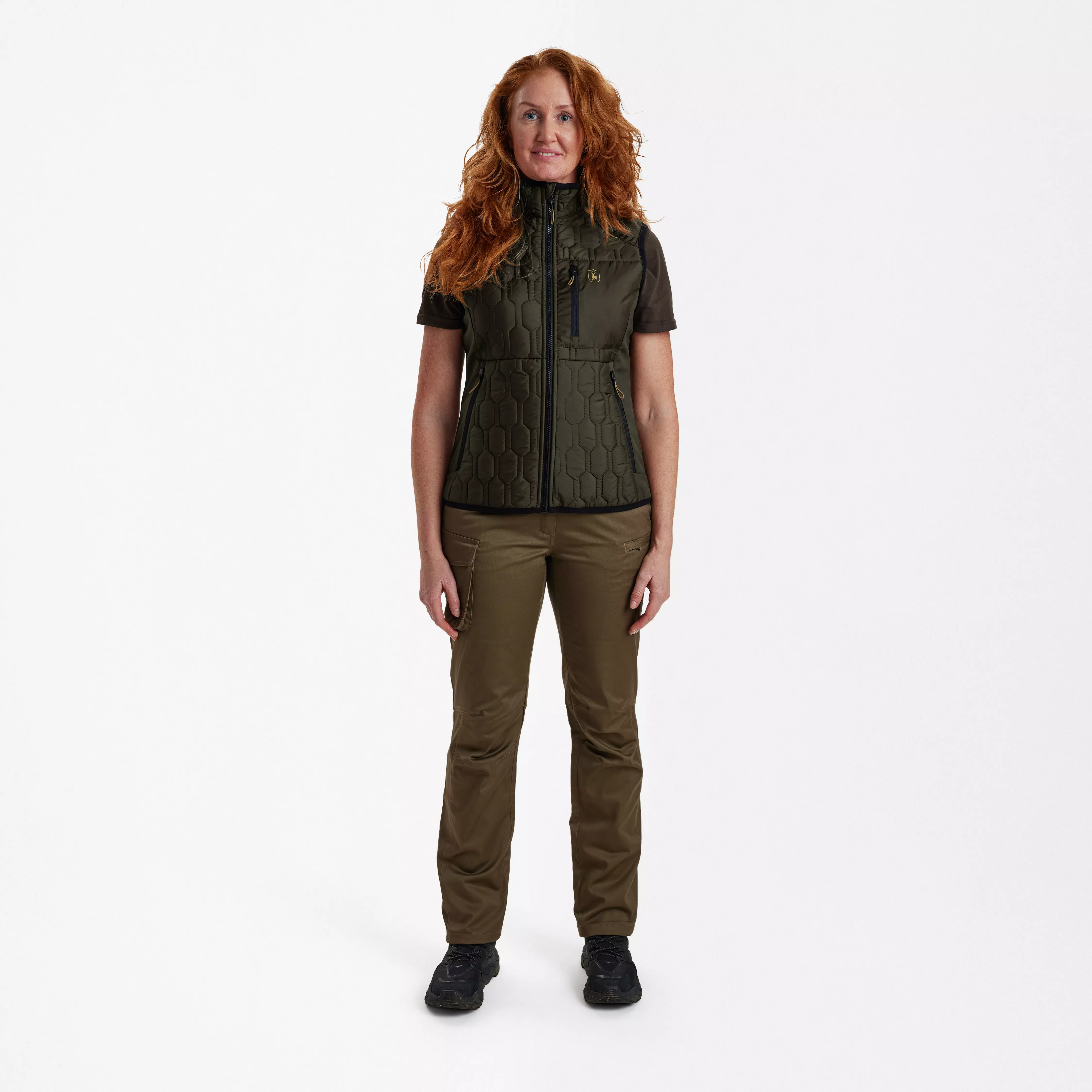 Lady Mossdale gilet trapuntato - Forest Green, immagine 3 di 5