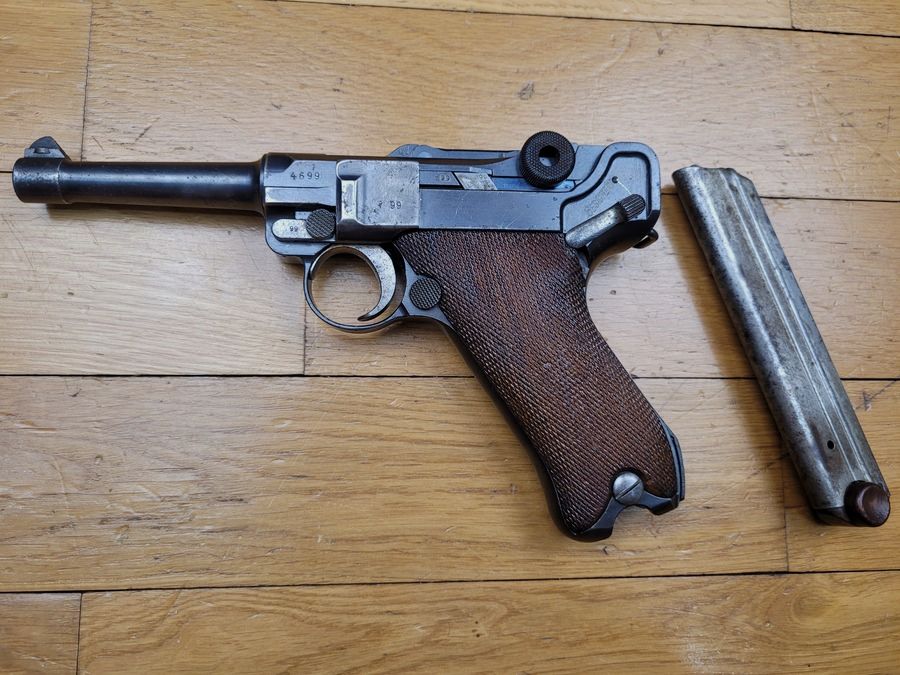 Sehr schöner Luger P08 Pistol Erster Weltkrieg – Herstellung DMW von 1916 – vollständig monomatrikuliert einschließlich Magazin – Wunderschöner Lauf -TBE, Bild 21 von 21