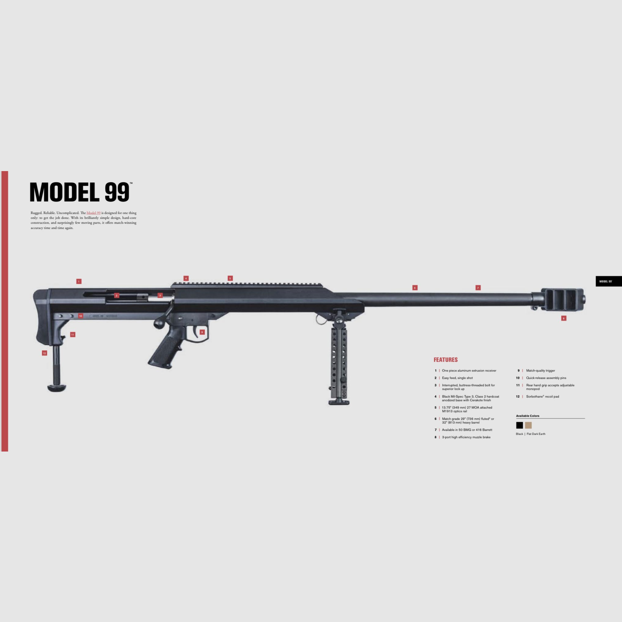 BARRET / BOLT ACTION GEWEHR – SEMIAUTOMATISCH / ALLE MODELLE, Bild 2 von 9
