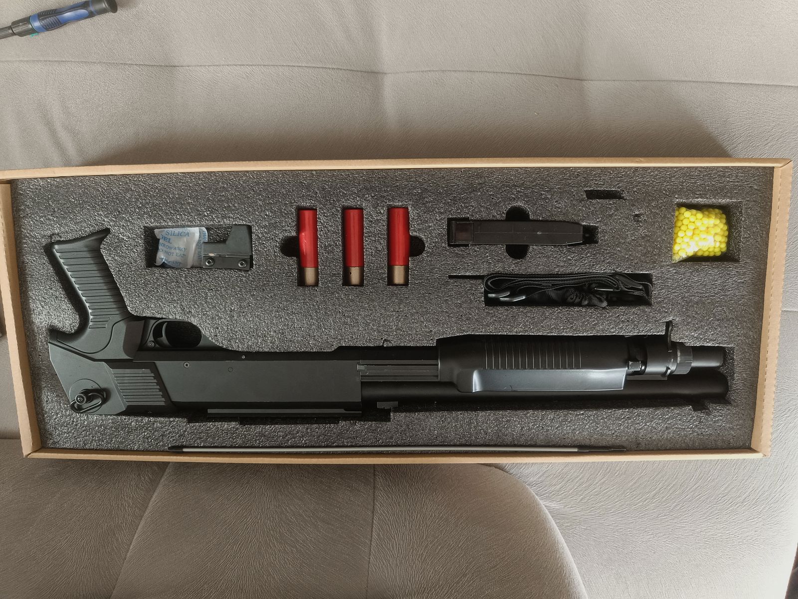 Begadi Metal Shotgun springer con mirino e slitta