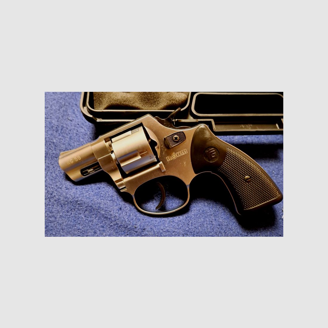 Röhm RG 59 Schreckschuss Revolver Nickel  9 mm R.K. (PTB 735) 