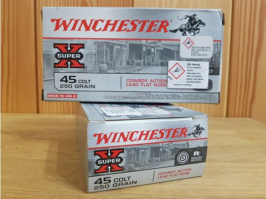 WINCHESTER MUNITIONS POUR RÉVOLVER CAL. 45 COLT