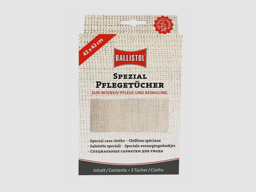 Ballistol Spezial Pflegetücher - Zur Intensiv-Pflege und Reinigung (hellbeige) 3er Pack