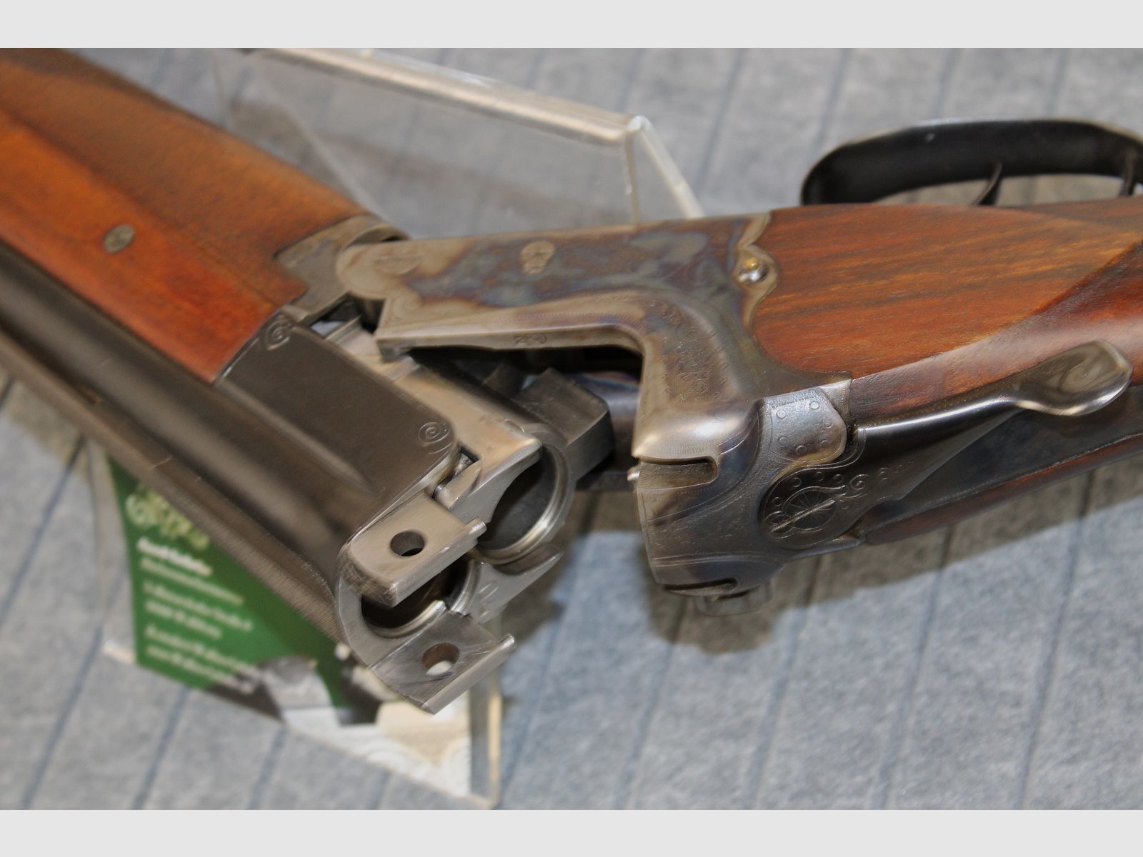 Merkel over-and-under shotgun 12/70