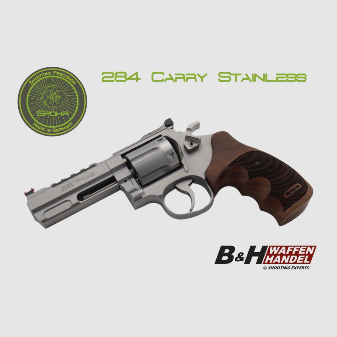Spohr 284 Carry Stainless 4 Inch Revolver Made in Germany