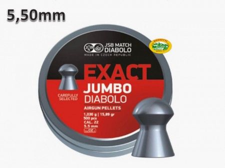 JSB Geschosse EXACT JUMBO DIABOLO Kal. 5,50mm 1,030gr Packung 500 Stk