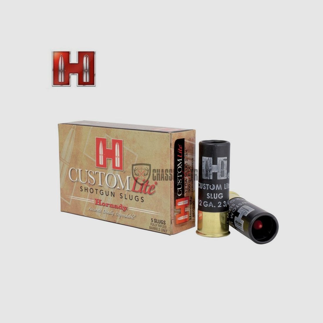 5 Patronen HORNADY Kal. 12 Slug 300Gr FTX