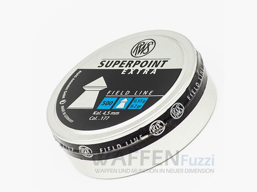 RWS Superpoint EXTRA Pointe fine Ligne de champ 500 pcs. Calibre 4,5 mm