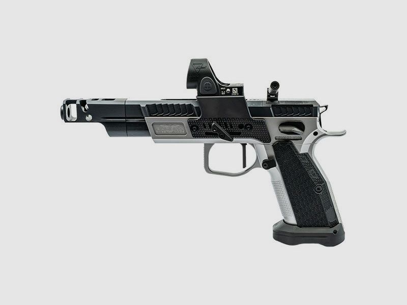 Pistole PHOENIX Raptor Stahl bi-ton SA 5" Kaliber 38 Super Auto mit Trijicon SRO, Bild 3 von 3
