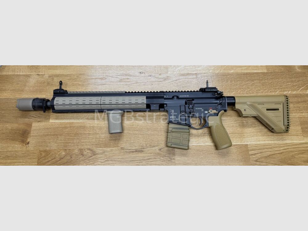 Heckler & Koch GmbH MR223 A3 Sport 14,5" wersja specjalna MGBs - długi handguard - końcówka QD - uchwyt ręczny - blast can