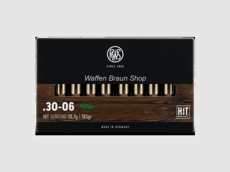 RWS .30-06 HIT 10,7g 165 grain bleifrei 20 Stück