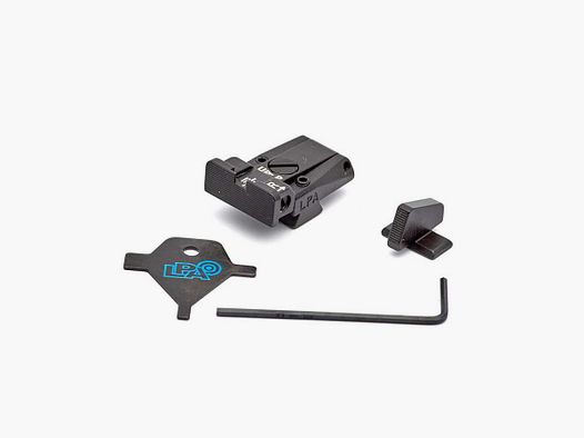 LPA SPR62BN07 verstellbares Visier-Set für Browning HP Vig., HP MKIII, HP Pract., HP40 S&W mit Dovetail-Frontvisier
