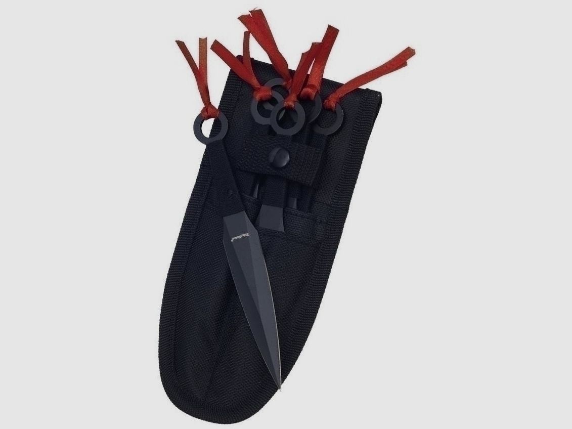 Wurfmesser-Set 6 tlg. + Etui