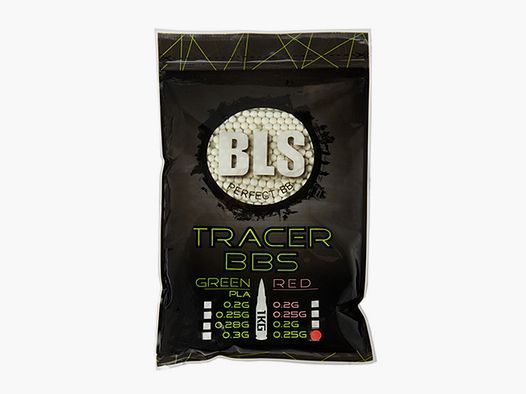 BLS Airsoft Bio Tracer BB`s 0.25g "Glow in the Dark" (4000 Stück) - Leuchtspur Grün