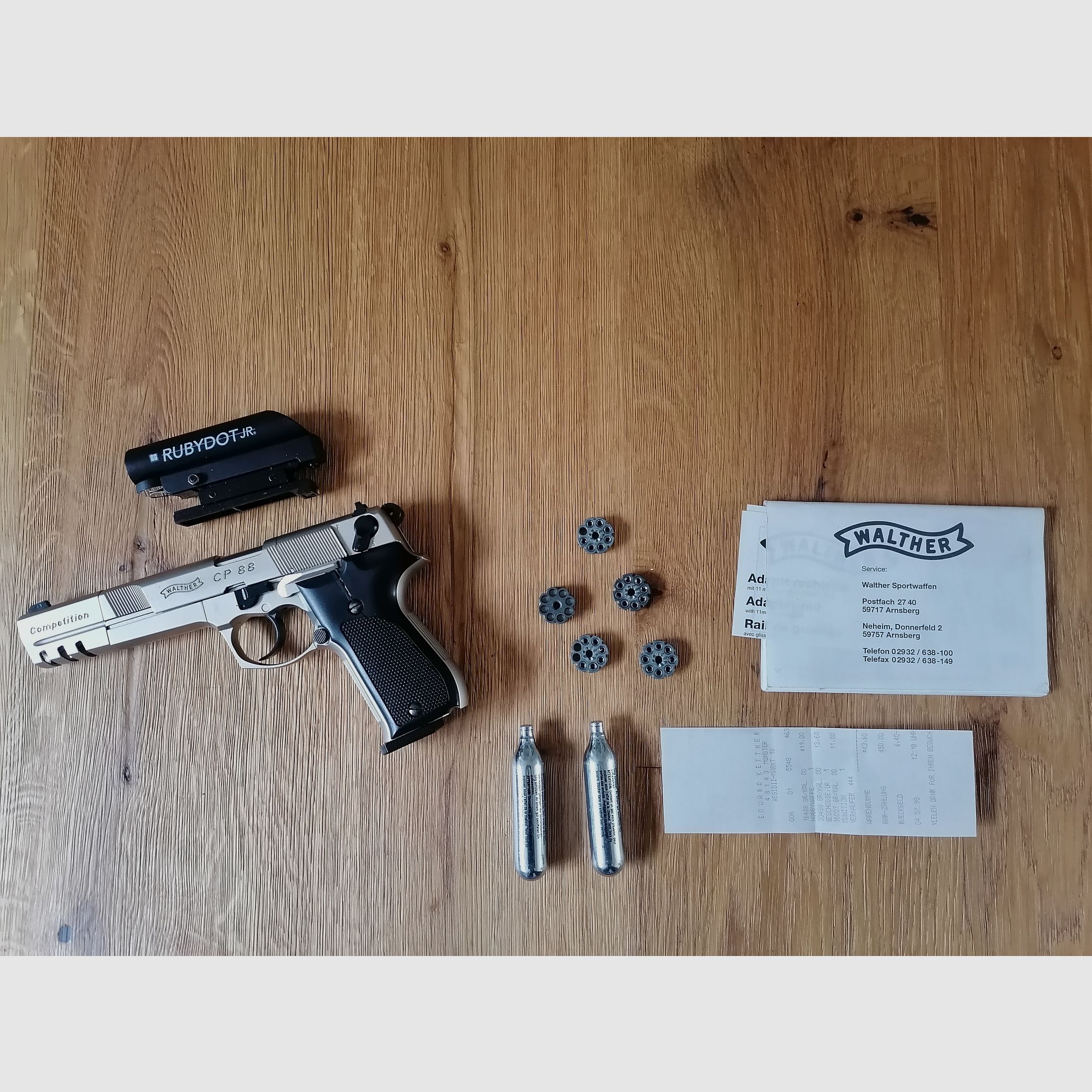 Rarität :Luftpistole Walther CP 88 Competition, CO2, gebraucht
