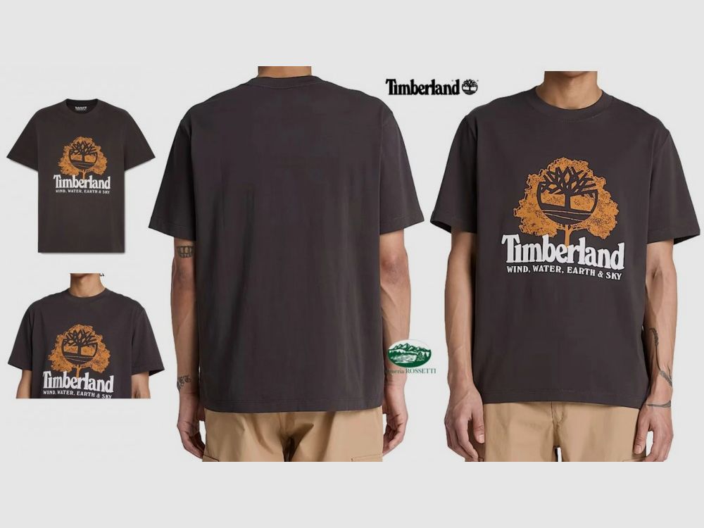 TIMBERLAND T-shirt Col Rond Graphique Avant couleur noir vintage