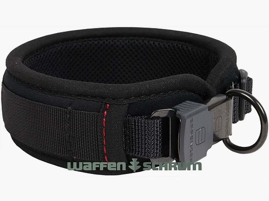 Collare in neoprene AKAH Comfort Plus - Nero con chiusura rapida in plastica