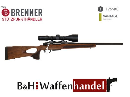 Auf Lager: Brenner BR20 Lochschaft Repetierbüchse mit Hawke Vantage 3-12x56 Jagd (Best.Nr.: BR20LSP6) Finanzierung / Ratenkauf möglich