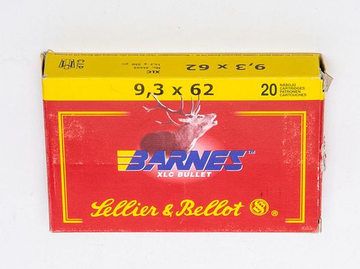 Büchsenpatronen Sellier & Bellot Barnes XLC 9,3x74R 16,2g. 250gr. Bleifrei !!!