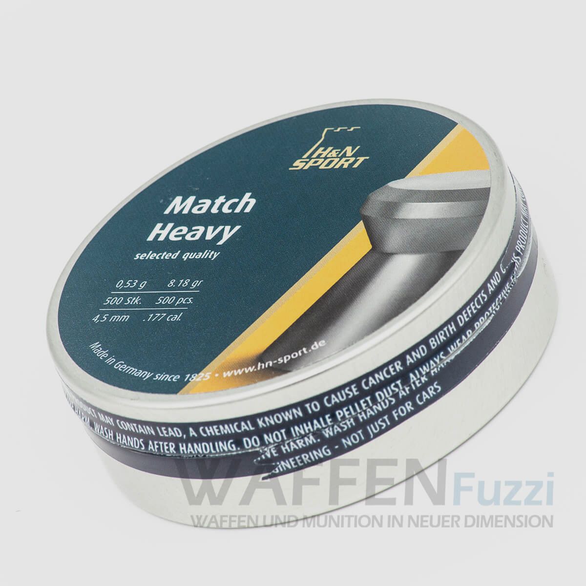 H&N Match Heavy pallini diabolo calibro 4,50 mm, immagine 1 di 2