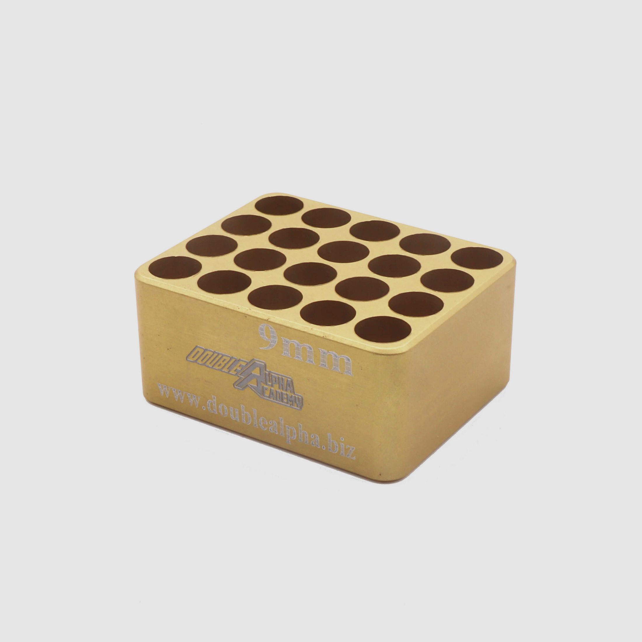 DAA case gauge for 20 cartridges, 9mm