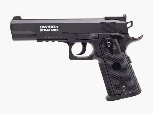 Swiss Arms P1911 Match Schwarz 4,5mm BB - Druckluft Co2 Non BlowBack