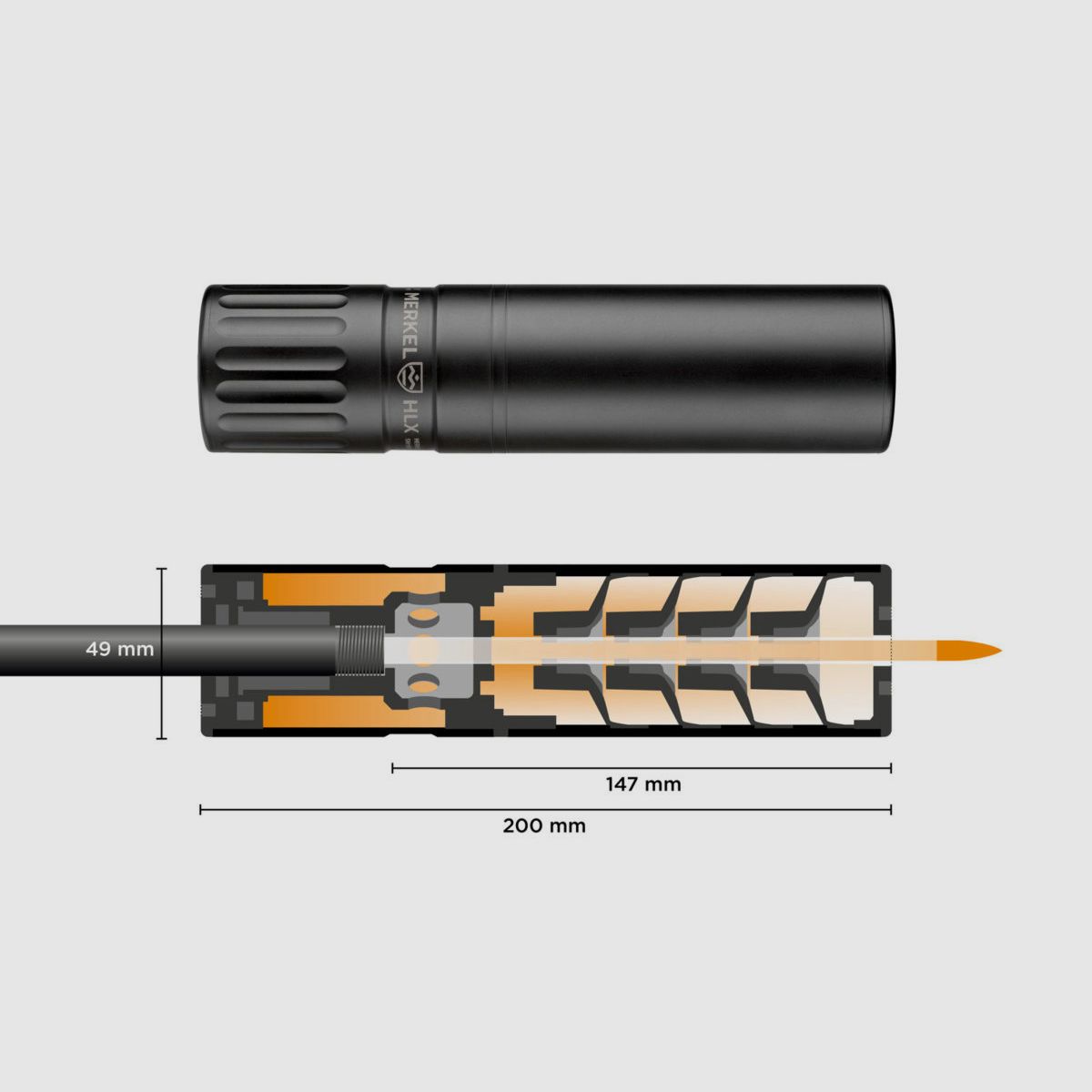 Merkel HLX Suppressor Schalldämpfer by B&T