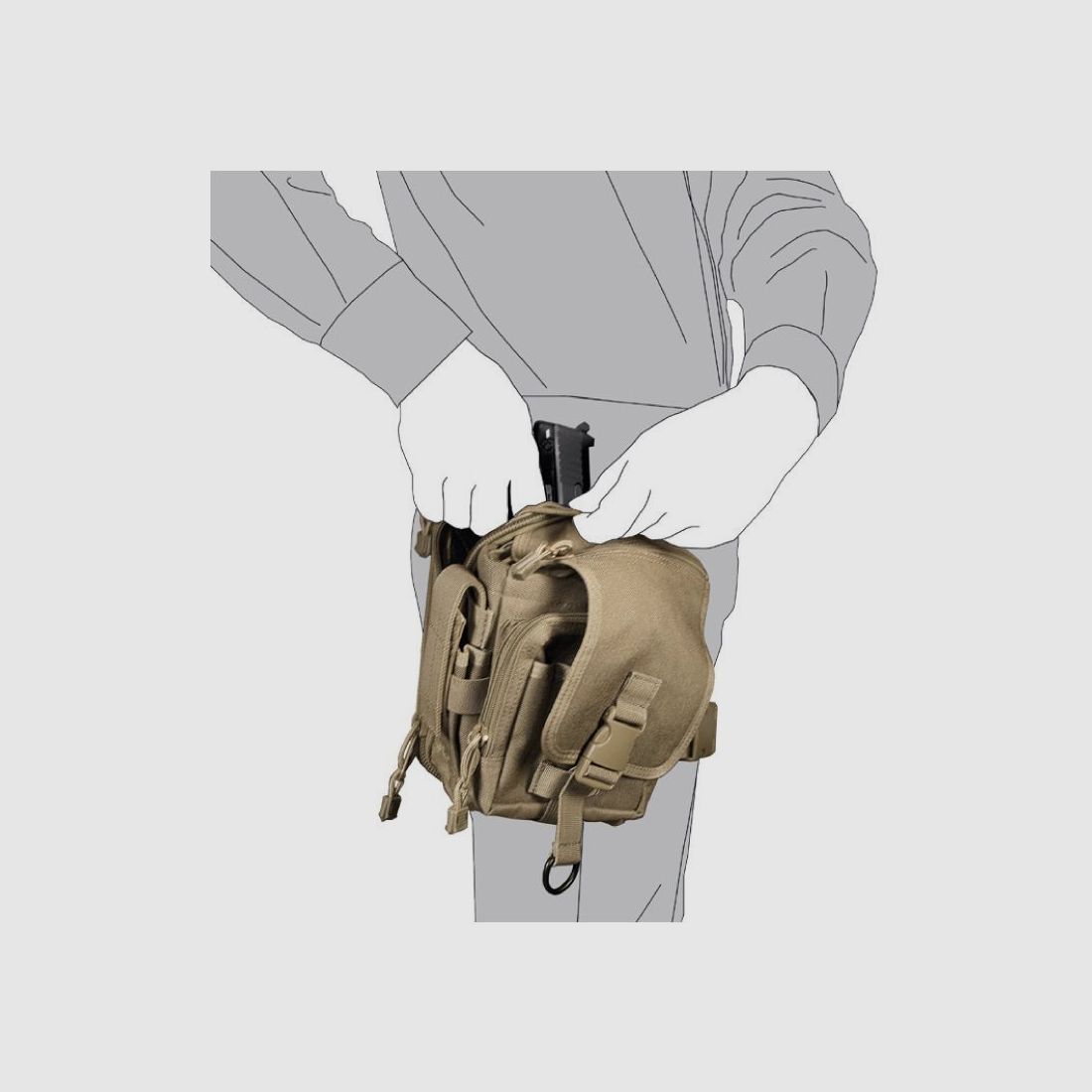 Vega Holster Borsa Multitasca in Cordura “City” (2B35N), immagine 3 di 4