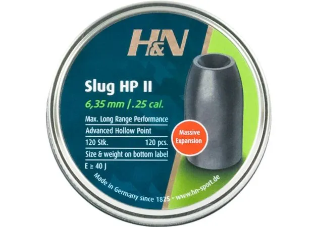 Slug H&N pour carabine à air comprimé 6,35 mm HP II 28 grains (.249), image 1 sur 2