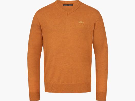 Herren Merino V-Ausschnitt Sweater Rost Rost XXL