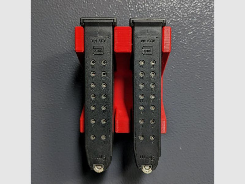 Magnetischer Glock-Magazinhalter für zweireihige 9mm, .40 S&W und .357 Sig Magazine für Waffenschrank - Zubehör für den Waffenschrank